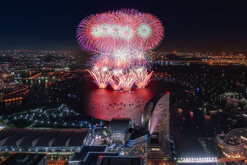 Feux d'artifice de Yokohama