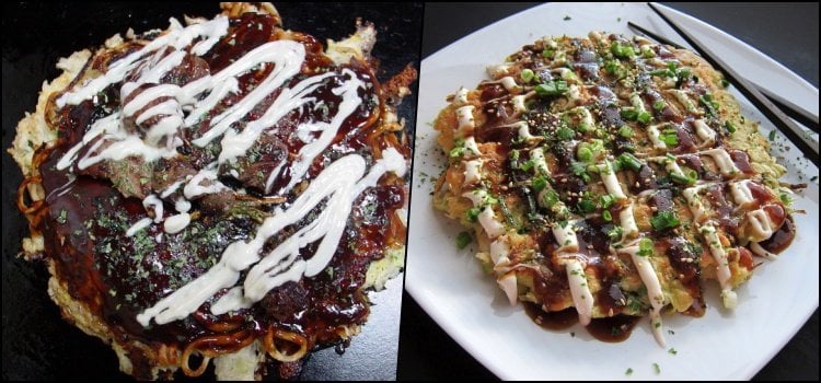 Okonomiyaki - Bánh xèo Nhật Bản - câu đố và công thức