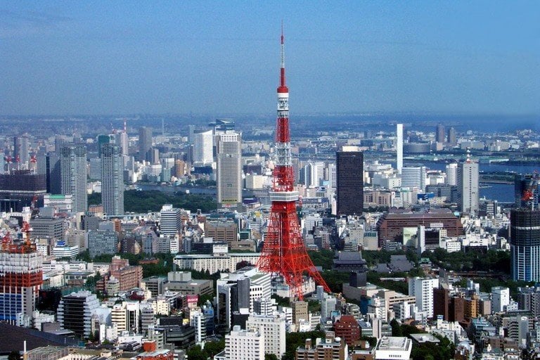 日本の過密で増加する都市人口