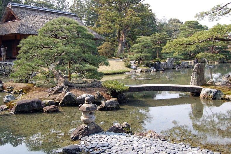 The park and garden of the kyoto imperial palace