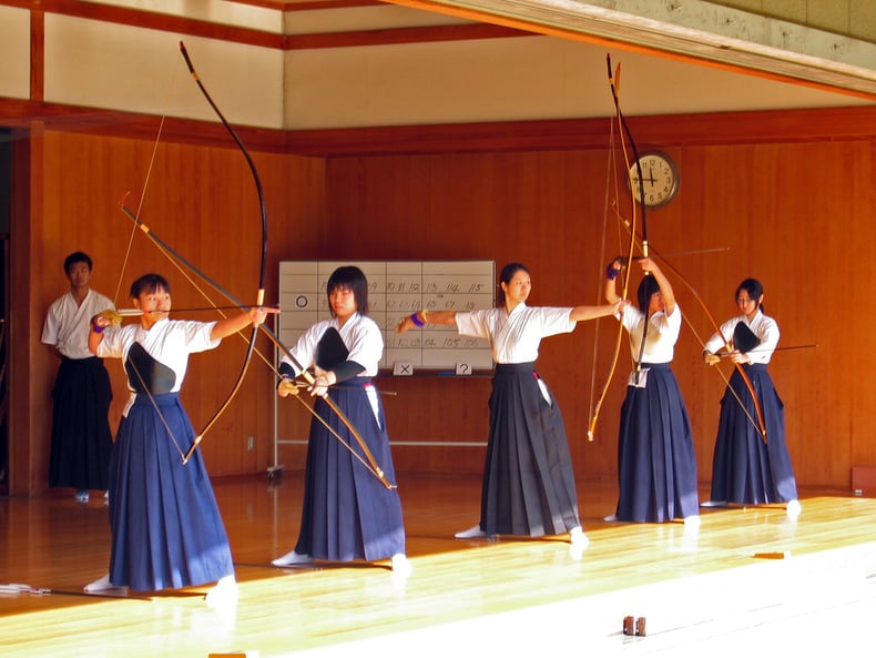 10 seni bela diri Jepang + daftar kyudo [弓道] - jalur busur