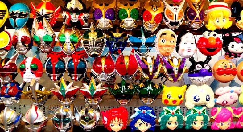 The famous Japanese masks