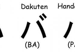 Dakuten 및 Handakuten - 일본어 인용문