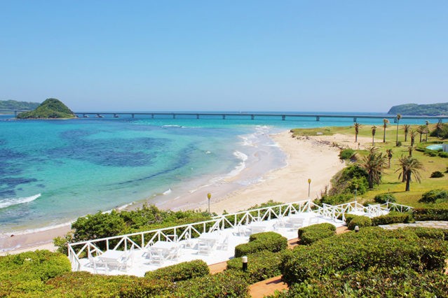 쓰노시마 섬과 일본에서 가장 아름다운 다리