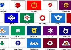 Le bandiere delle province del Giappone