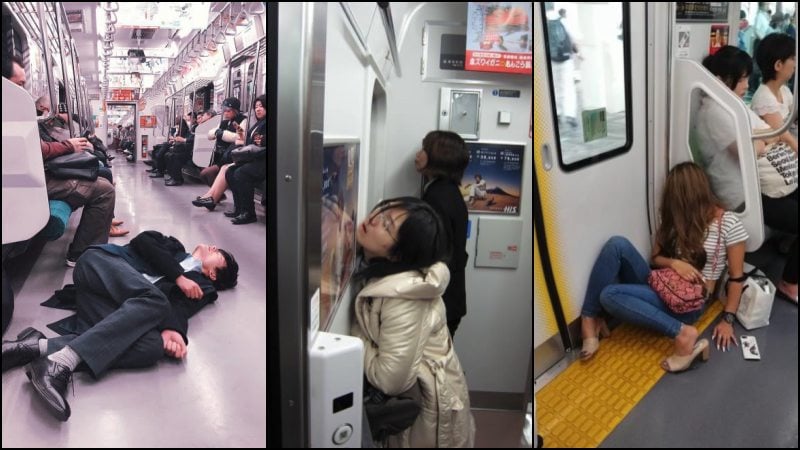 居眠り-公共の場所での日本人の昼寝