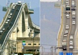 Le pont Eshima Ohashi est-il vraiment incliné?