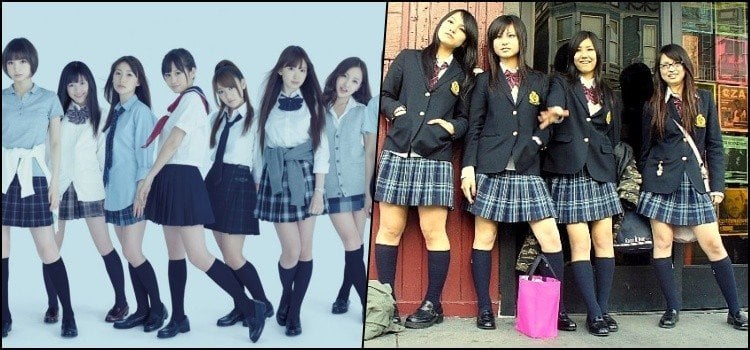 Váy ngắn trong đồng phục học sinh Nhật Bản