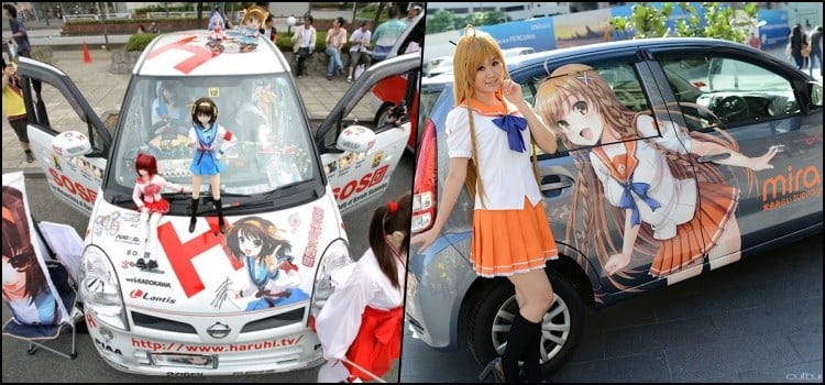 Itasha - el coche otaku con decoración de anime