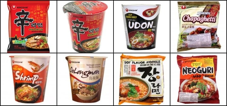 Japanese noodle type - cup noodles
