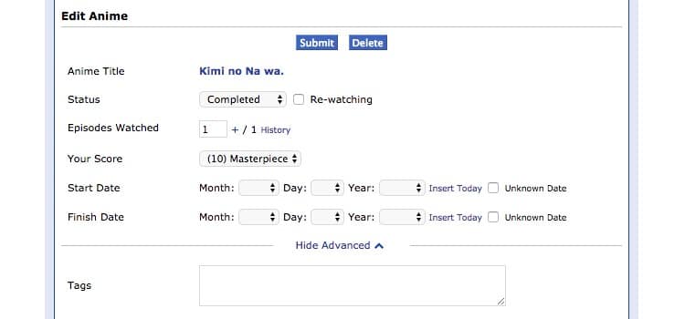 Myanimelist - mengetahui dan belajar menggunakan