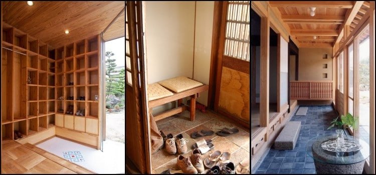 جينكان - قاعة المدخل حيث يخلع اليابانيون أحذيتهم