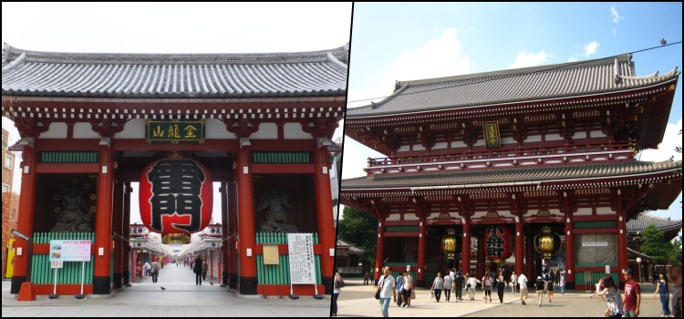 The temple of Senso-ji in Asakusa Tokyo