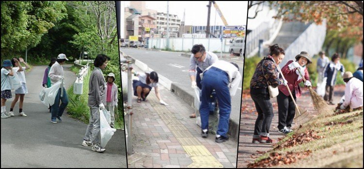 학생들은 일본의 학교를 어떻게 청소합니까?