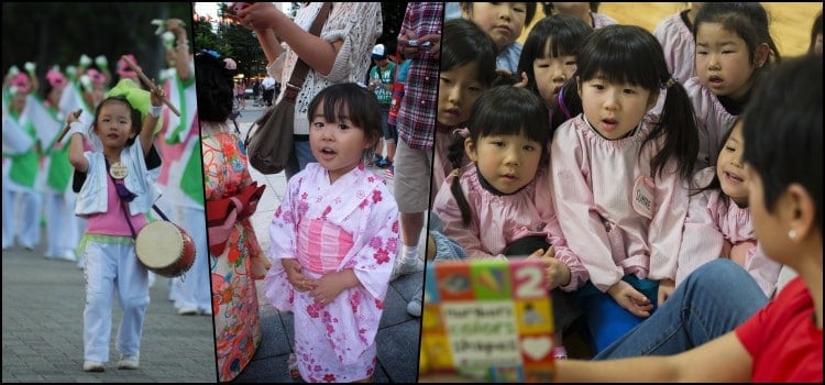 El desarrollo de los niños japoneses