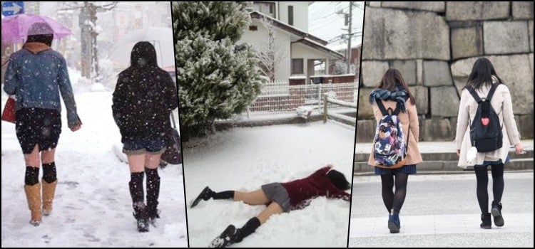 Why do Japanese schoolgirls wear short skirts in winter?
