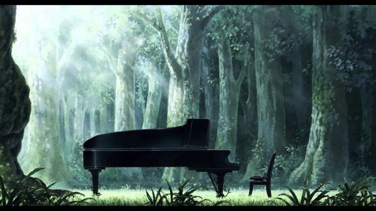 The phrase "Piano no mori" is already in Japanese and it translates to "Piano's forest" in English.