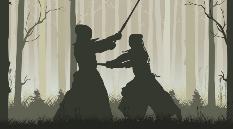 Kendo, eine japanische Kampfkunst.