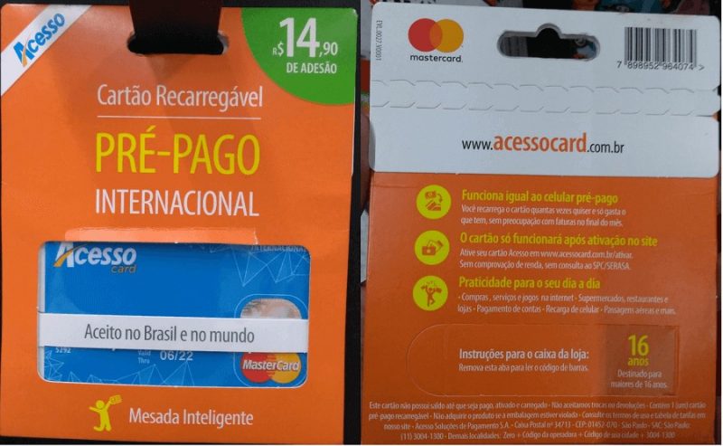 Tarjeta prepago Acessocard