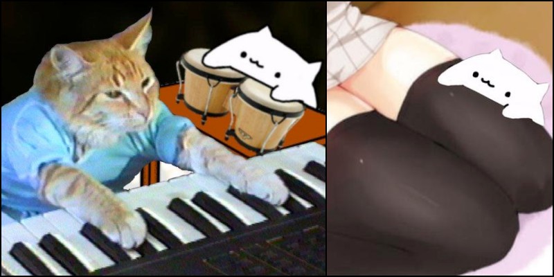 Bongo cat - meme kucing bermain alat musik