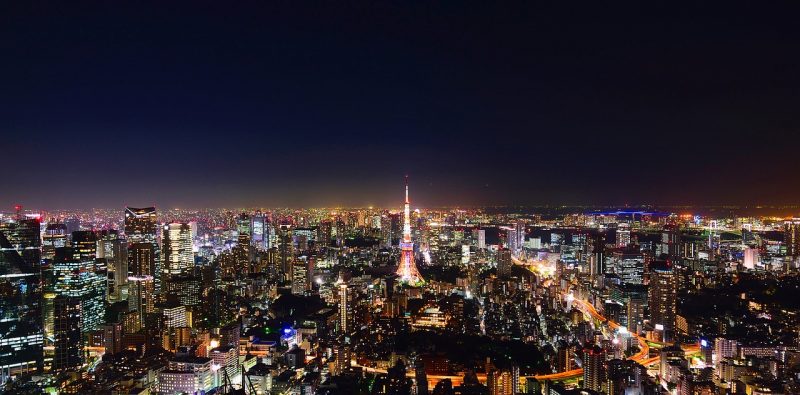 Tokyo neighborhood night