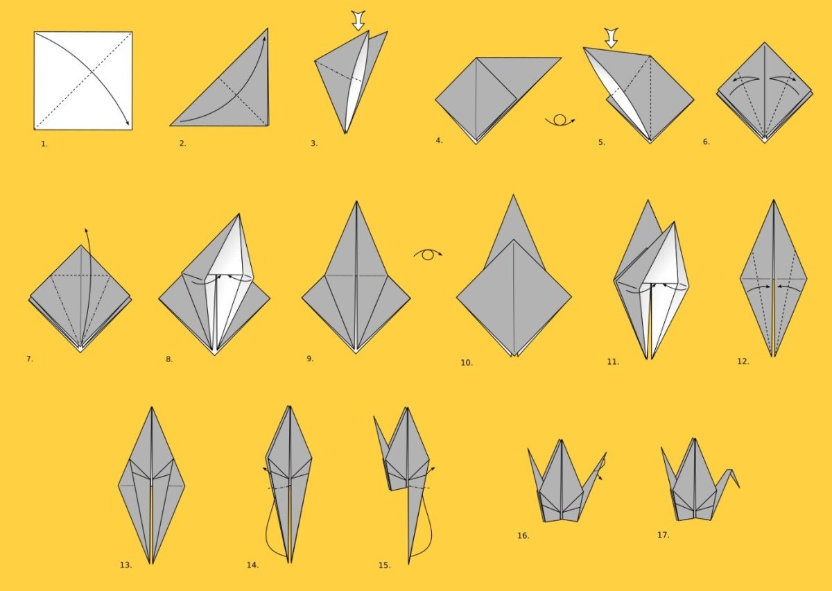 วิธีทำ origami tsuru + ตำนาน