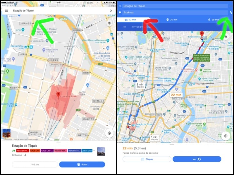 Cómo rastrear su destino en Japón con Google Maps