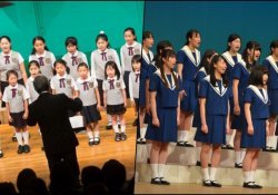日本の学校のオーケストラと合唱団