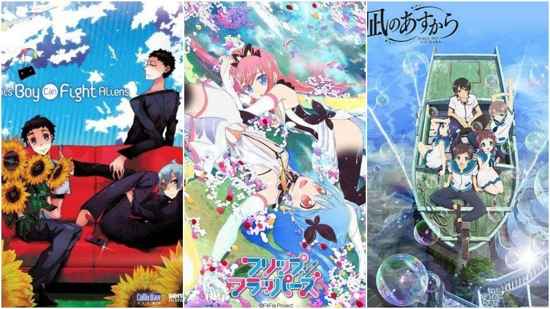 Anime con diferentes rasgos y artes.