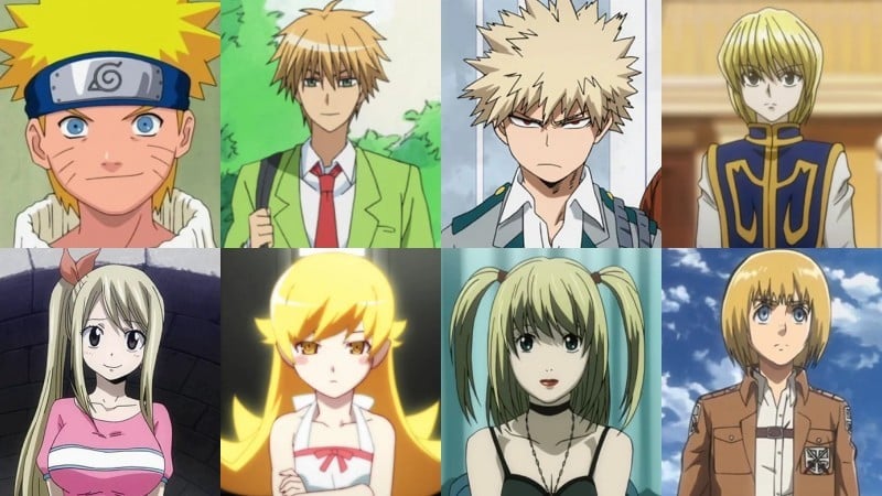 Ý nghĩa của những màu sắc tóc nhập anime - vàng, vàng
