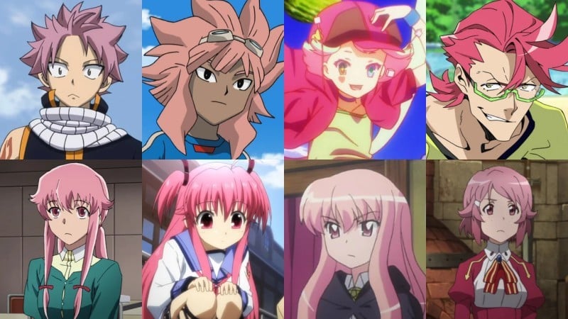 Signification des couleurs de cheveux dans l'anime - rose