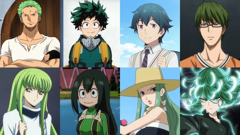 Significado de los colores de cabello en anime - verde