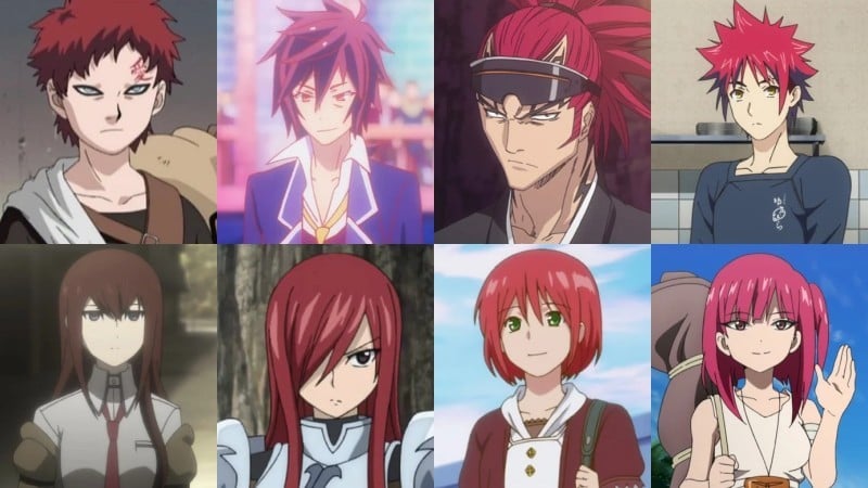 Signification des couleurs de cheveux dans l'anime - rouge