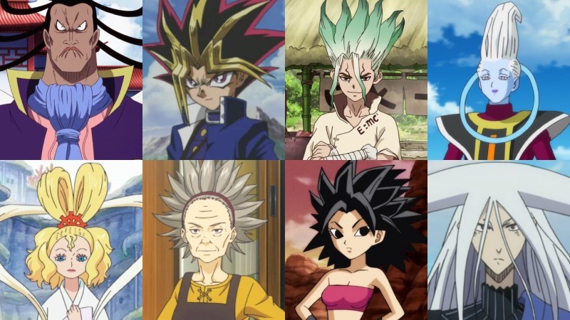 Anime hair types, hairstyles and shapes - pointed