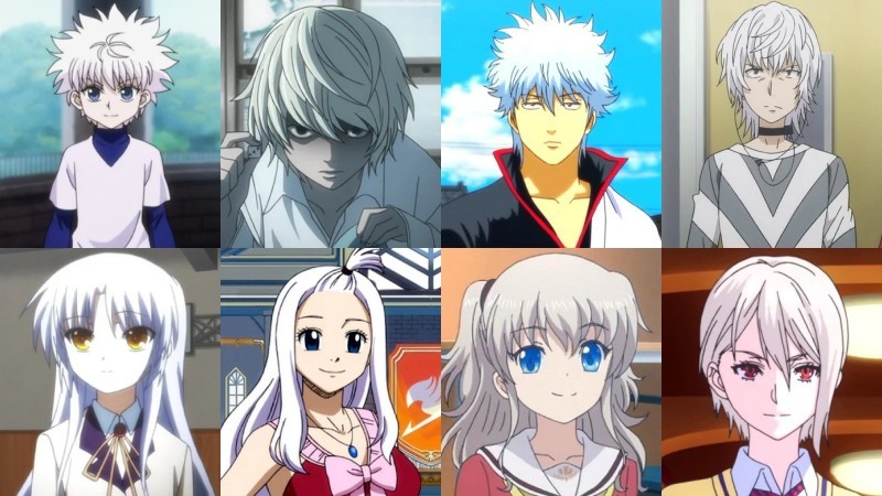 Meaning of hair colors in anime - white