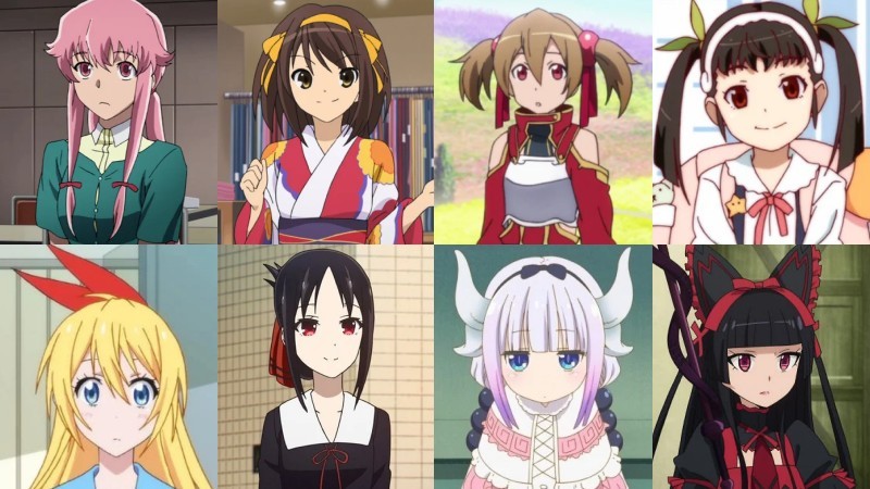 Anime hair types, hairstyles and shapes - ribbons