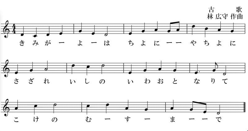 Kimigayo - le court hymne national japonais