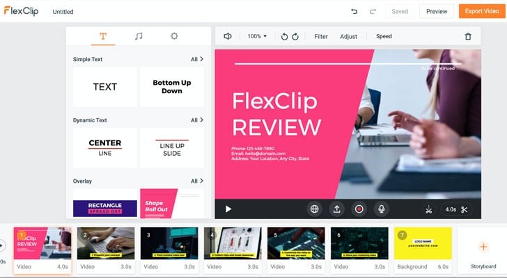Flexclip - editor de video online