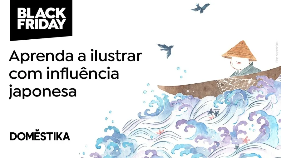 5 cursos online essenciais desta Black Friday para ilustrar com influência japonesa