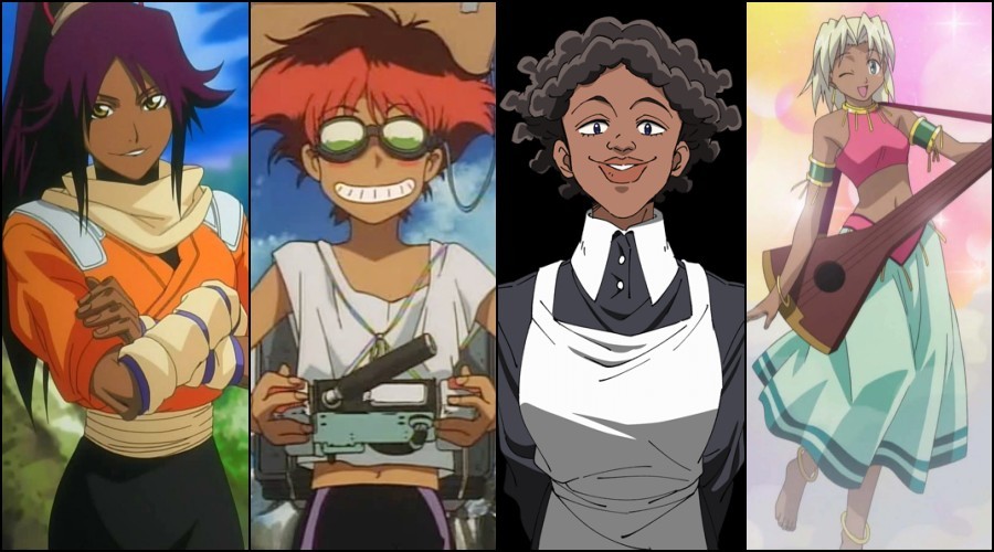 Personagens NEGROS e MULATOS de animes e desenhos