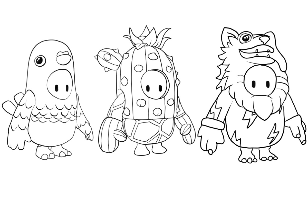 Fall Guys Coloring Pages And Printing