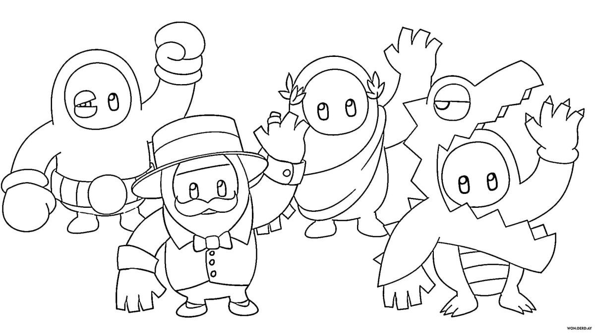 - fall guys coloring pages printable