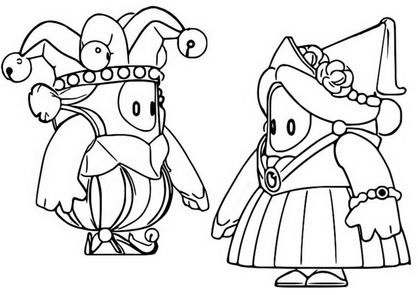 fall guys coloring pages