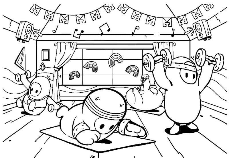 - fall guys coloring pages printable