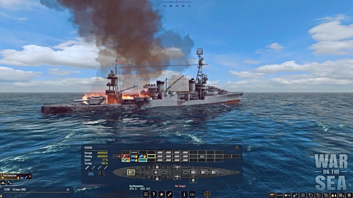 海での海軍ゲーム戦争