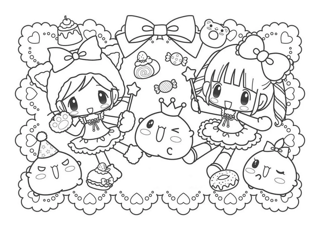 The best kawaii coloring pages