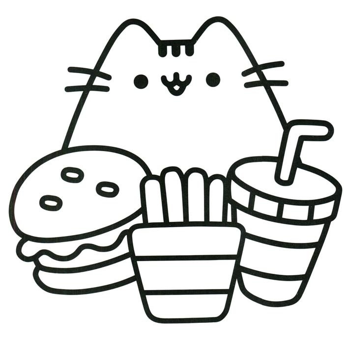 desenhos para colorir kawaii 5  Pusheen coloring pages, Cat coloring page,  Kitty coloring