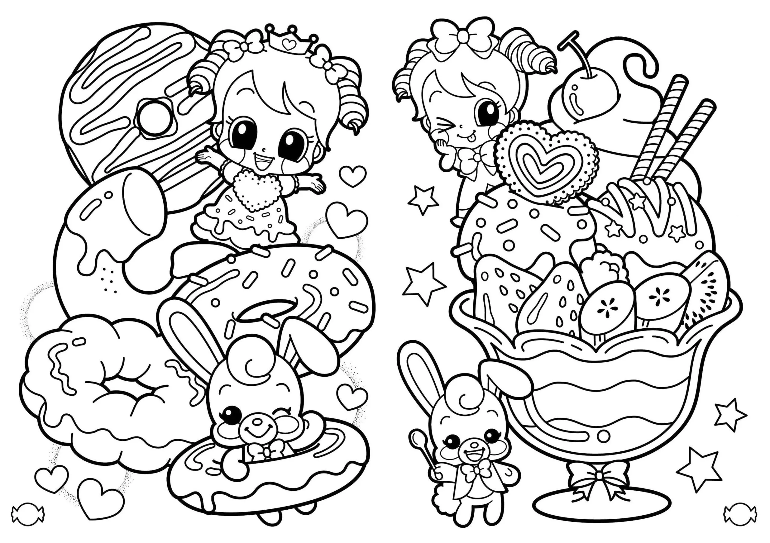 The best kawaii coloring pages
