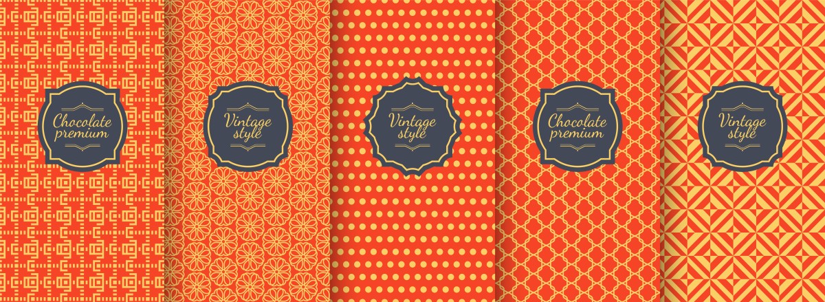 Chinesische Vektor nahtlose Muster. Premium Vintage-Hintergründe. Motive für Verpackungen, Kosmetika, Wein, Schokolade, Stoffe und Textilien-Design. Abstraktes geometrisches Ornament in Gold und Rot.