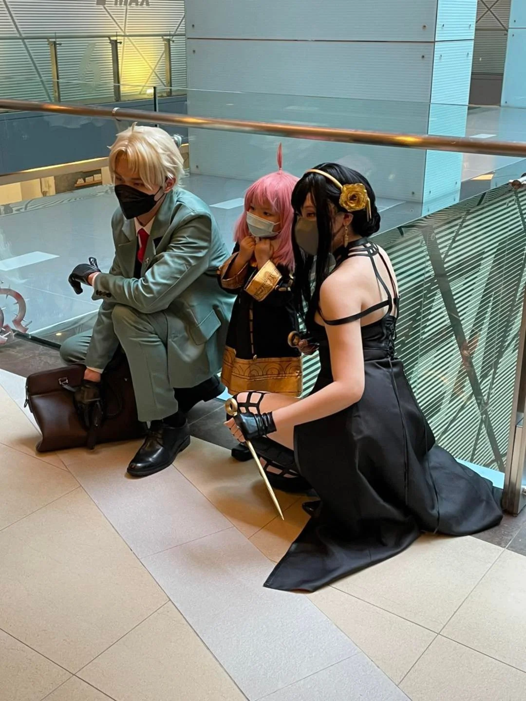 Family from spy x family rocking yor forger, anya, and loid cosplay